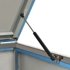 vidaXL Skjul till fyra sopkärl 276,5x77,5x112,5 cm rostfritt stål - Ställningar till sopkärl