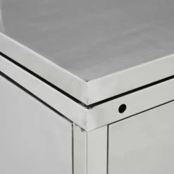 vidaXL Skjul till två sopkärl 240 L rostfritt stål - Ställningar till sopkärl