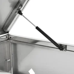 vidaXL Skjul till två sopkärl 240 L rostfritt stål - Ställningar till sopkärl