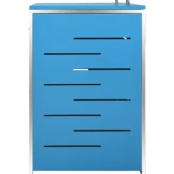 vidaXL Skjul till två sopkärl 138x77,5x112,5 cm rostfritt stål - Ställningar till sopkärl