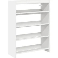 vidaXL Skohylla vit 60x25x81 cm konstruerat trä