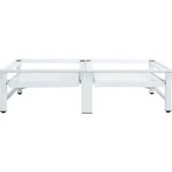 vidaXL Sockel för tvättmaskin med utdragbar hylla vit