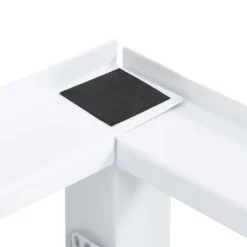 vidaXL Sockel för tvättmaskin med utdragbar hylla vit