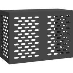 vidaXL Svart Stål 100 x 50 x 70 cm Hållbar Klimatanläggningstäckning