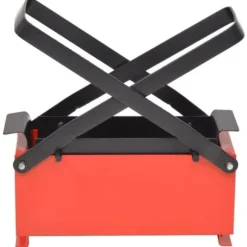 vidaXL Återvinning pappersvikt stål 34x14x14 cm svart och rött 142921