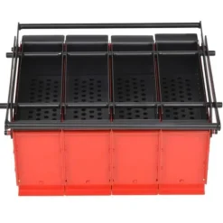 vidaXL Återvinningspapper Press Stål 38x31x18 cm Svart och Röd 142922