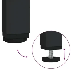 vidaXL Tvättkorg 3 fack med hylla rökfärgad ek