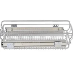 vidaXL Utdragbara trådkorgar 2 st silver 300 mm - Hållare för köksgeråd