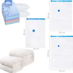 vidaXL Vakuumpåsar till kläder 80x60 cm 50 st - Förvaringspåsar för hemmet