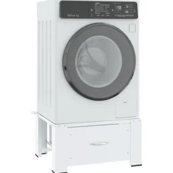 vidaXL vaskemaskinepiedestal med skuffe hvid