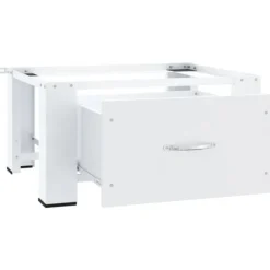 vidaXL vaskemaskinepiedestal med skuffe hvid