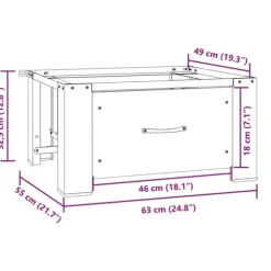 vidaXL vaskemaskinepiedestal med skuffe hvid