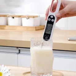 Vikbar Digital Kökstermometer Instant Read Svart