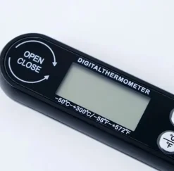 Vikbar Digital Kökstermometer Instant Read Svart