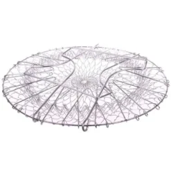 Vikbar salladskorg - Rostfritt stål - 2 STK - Rostbeständig - Multifunktion - Enkel förvaring