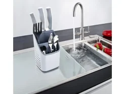 Vilde organisatör draineringshylla korg bestick redskap bestick behållare