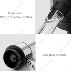 Vin distributör - TD® - Multifunktionell mini karaff - Elektrisk - Rostfritt stål - Svart