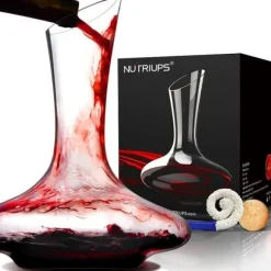 Vin karaff NUTRIUPS 1.8L i handblåst glas - Luftare och dekanterare