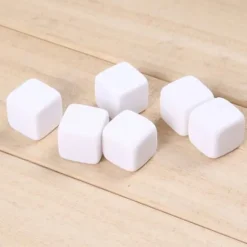 Vin kylare - Whisky stenar - Set med 6 delar - Syntetiskt material - Vit färg