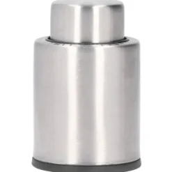 Vinflaska Vakuumproppar Försegling Återanvändbar Preserver Läcksäker Press Typ Korkar Silver