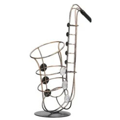 Vinflaskhållare Metallfigurer Saxofon Praktiskt hantverk Heminredningstillbehör