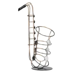 Vinflaskhållare Metallfigurer Saxofon Praktiskt hantverk Heminredningstillbehör