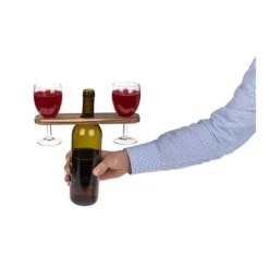 Vinflaskhållare och glasställ för vinflaskor