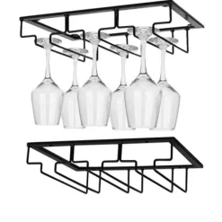 Vinglashängare med 4 rader i pulverlackerat järn, plats för flera glas