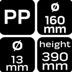 Vinklad tratt 160 mm, 1,2 l