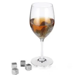 Vinkylare, 100 % naturliga whiskystenar dricker iskub Whiskeysten Whiskey Rock Cooler Present - Typ 6st Vit