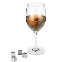 Vinkylare, 5 delar-set Champagne Ice Stones Whiskey Cooling Granit Stones Whisky - Vit Marmor Typ