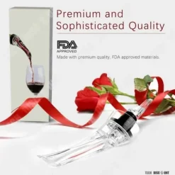 Vinkylare - TD® - Professionell dekanter - Livsmedelsakryl - Nutida design - Röd