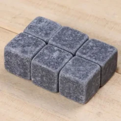 Vinkylare - Whiskystenar - 6 delar - Naturlig sten - Återanvändbar - Flera färger