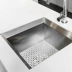 Vit gummimatta för diskho 33x28 cm