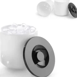 Vit isbehållare med svart lock, 5L