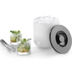 Vit isbehållare med svart lock, 5L