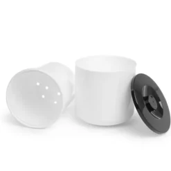 Vit isbehållare med svart lock, 5L