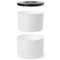 Vit isbehållare med svart lock, 5L