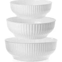 Vit plastköksskål 2,5/4/5 l 3 st.