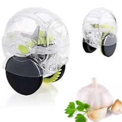 Vitlökskvarnar Vitlökshackare Rullande Manuell Vitlökskross med Hjul Köksredskap Verktyg