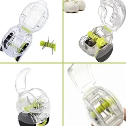 Vitlökskvarnar Vitlökshackare Rullande Manuell Vitlökskross med Hjul Köksredskap Verktyg