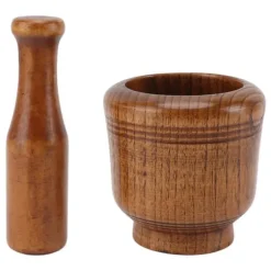 Vitlökskvarnskål Jujube Trä Örtkrossskål Multipurpose Kryddblandningskvarn för hushållsrestaurang