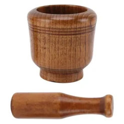 Vitlökskvarnskål Jujube Trä Örtkrossskål Multipurpose Kryddblandningskvarn för hushållsrestaurang