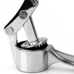 Vitlökspress - Professionell - Zinklegering/rostfritt stål - Ergonomisk - Enkel rengöring - Silver