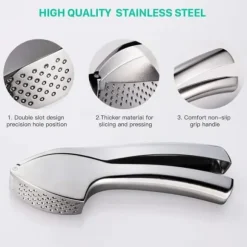 Vitlökspress - Professionell - Zinklegering - Enkel rengöring - Ergonomisk design - 15,8 cm