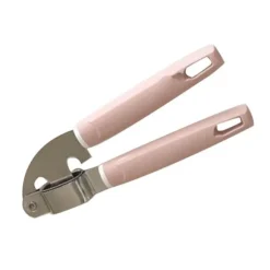 Vitlökspress Rostfritt stål Plasthandtag Vitlöksfärs Lätt att pressa rengöring Vitlökskross för kök Rosa