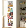 9-vånings Pantry Organizer, Över Dörren Hängande Förvaringsställ, Justerbar Höjd