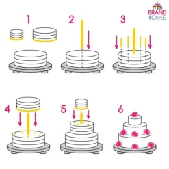 3-vånings tårtfat 40/24/18 cm Brand4Cake