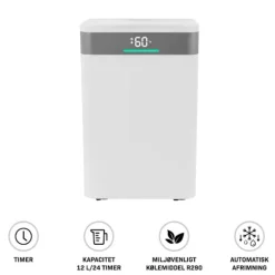 VONROC Avfuktare 20L/dag – WiFi & App | HEPA + Kolfilter | 4,5L Tank | För upp till 40 m²