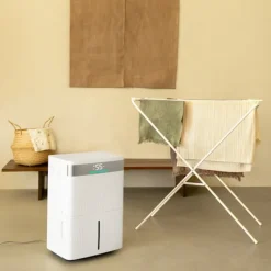 VONROC Avfuktare 40L/dag – WiFi & Appstyrning | Silverjon- & Kolfilter | För upp till 50 m² | 5,5L Tank